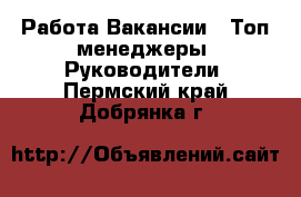 Работа Вакансии - Топ-менеджеры, Руководители. Пермский край,Добрянка г.